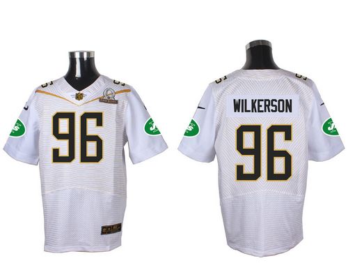 Nike Jets #96 Muhammad Wilkerson White 2016 Pro Bowl Men's Stitched NFL Elite Jersey